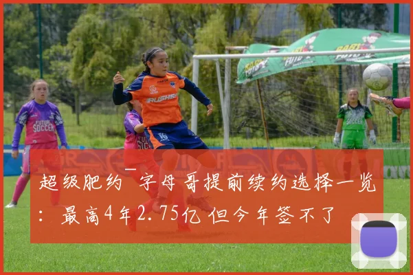 超级肥约~字母哥提前续约选择一览：最高4年2.75亿 但今年签不了
