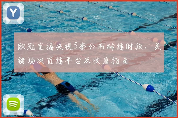 欧冠直播央视5套公布转播时段,关键场次直播平台及收看指南